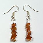 Boucles d'oreilles cornaline 